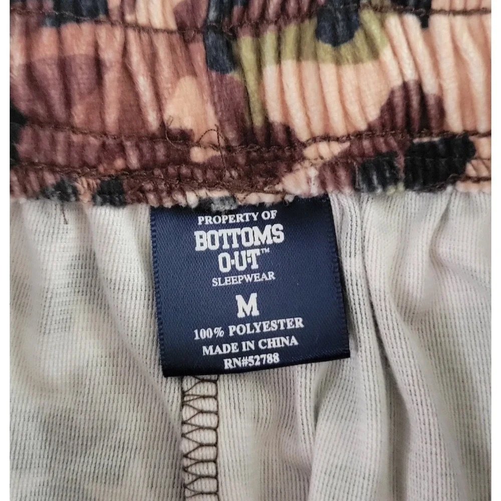 Bottoms Out Men's Camo Print Pajama Pant M NWT